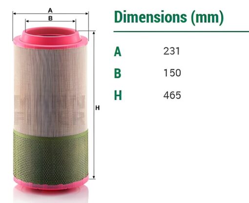 Lọc gió Mann filter C 24 820 cho máy nén khí