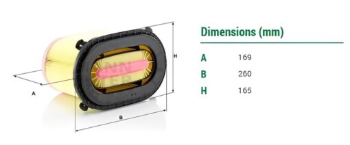 Lọc gió Mann filter C 26 270 cho máy nén khí