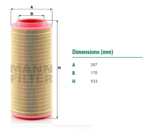 Lọc gió Mann filter C 27 1320/2 cho máy nén khí