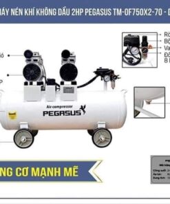 Máy nén khí giảm âm Pegasus TM-OF750x2-70L 2 HP