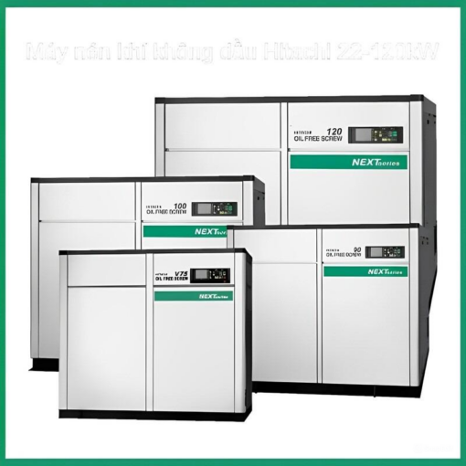 Máy nén khí không dầu Hitachi 22-120KW Next II Series hai cấp nén