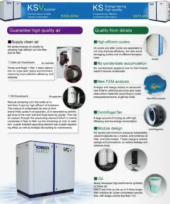 Máy nén khí trục vít ngâm dầu Kobelco KS series 15-90kW