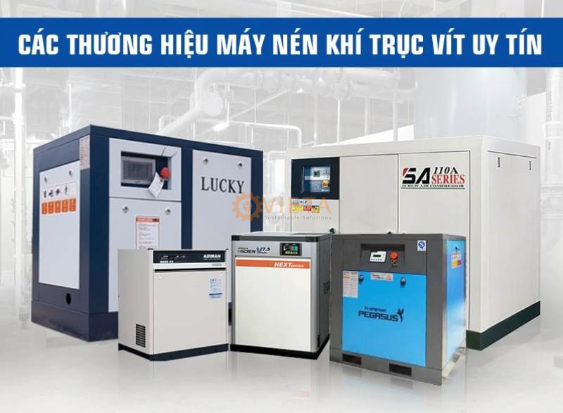 Các thương hiệu máy nén khí trục vít