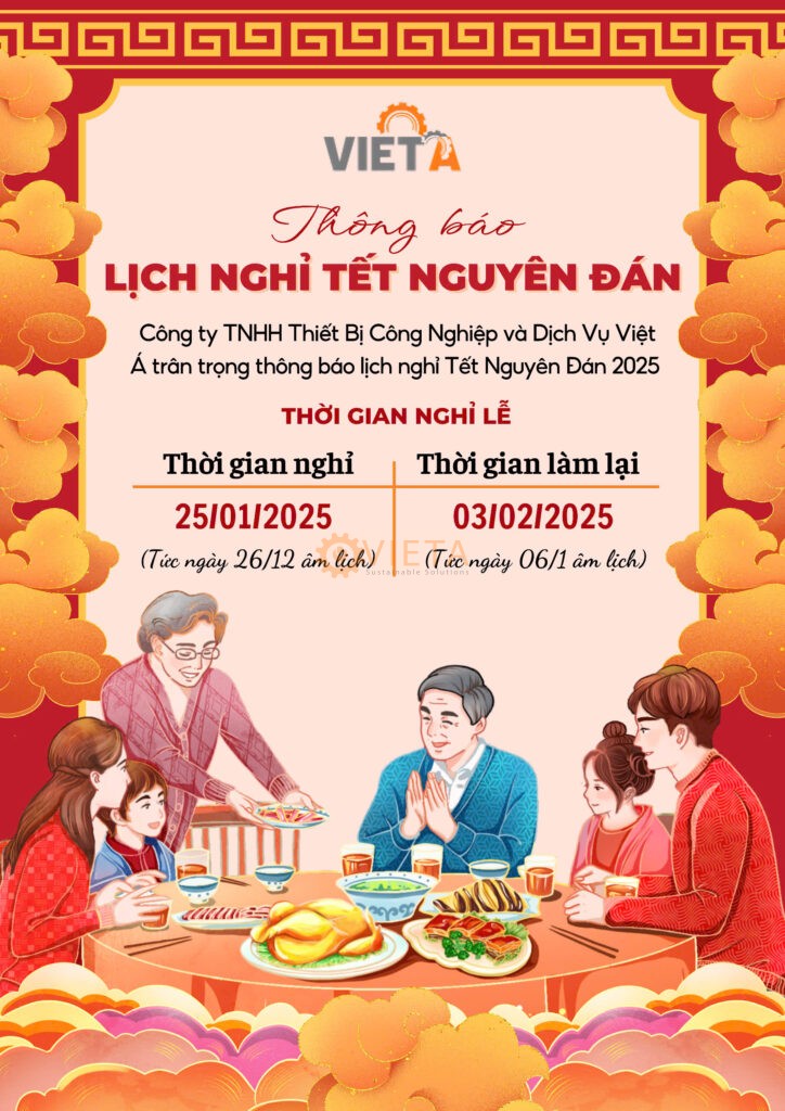 Khí nén Việt Á thông báo nghỉ tết Nguyên Đán