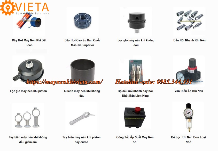 Tổng kho bán Phụ tùng máy bơm hơi uy tín, Hàng sẵn kho