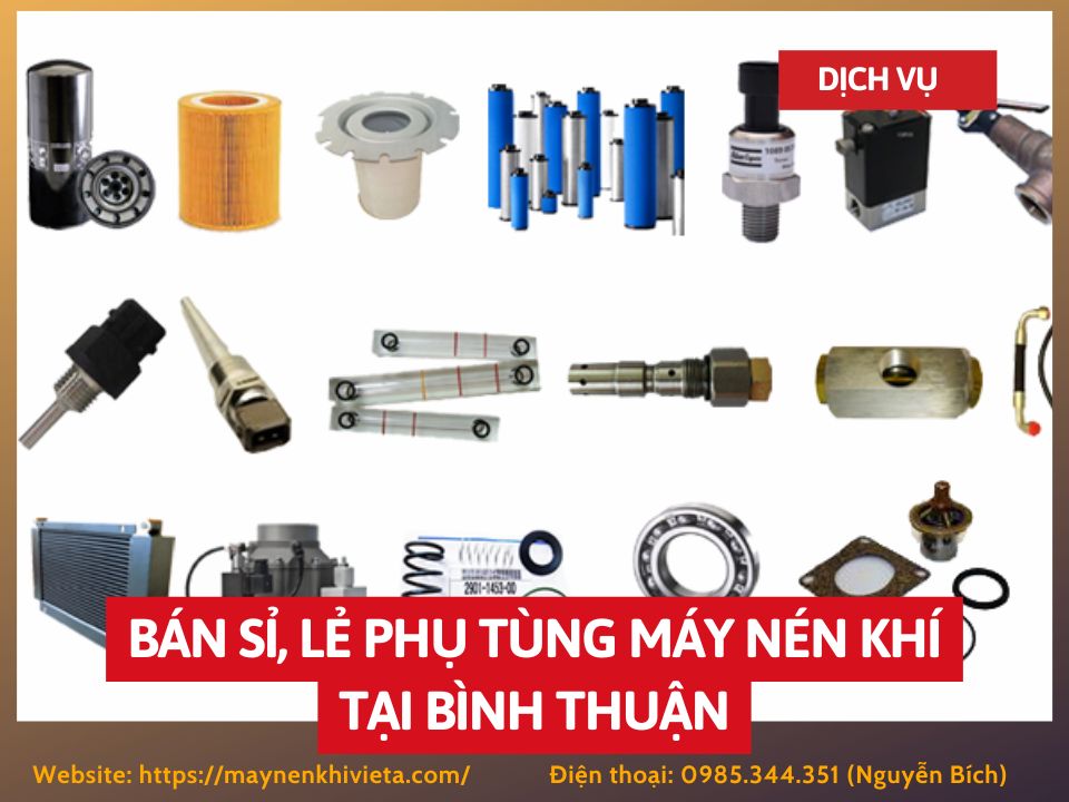 Tổng kho mua bán sỉ, lẻ phụ tùng máy nén khí tại Bình Thuận uy tín