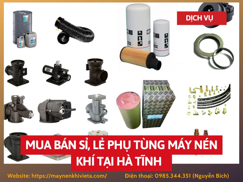 Tổng kho mua bán sỉ, lẻ phụ tùng máy nén khí tại Hà Tĩnh uy tín