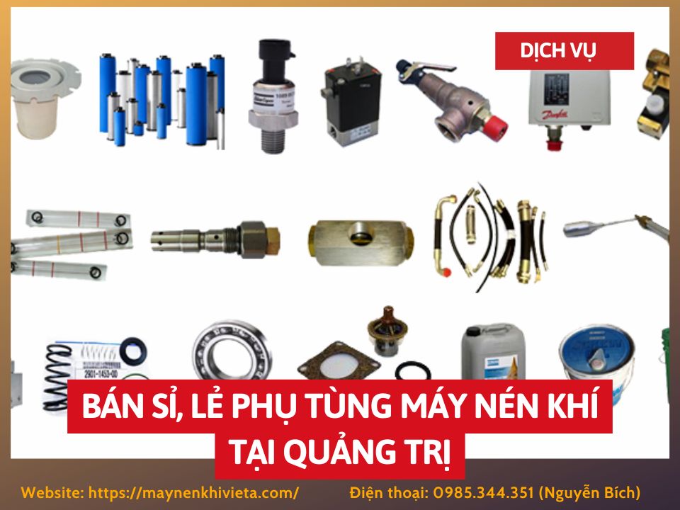 Tổng kho mua bán sỉ, lẻ phụ tùng máy nén khí tại Quảng Trị uy tín