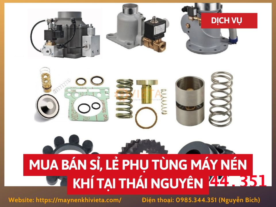 Tổng kho mua bán sỉ, lẻ phụ tùng máy nén khí tại Thái Nguyên uy tín