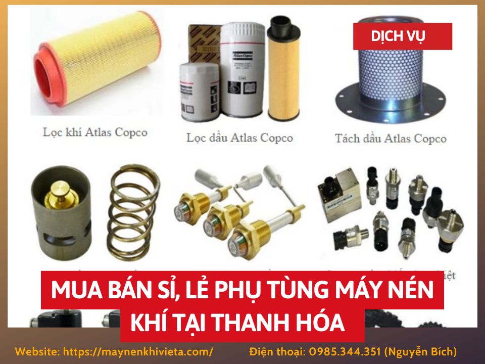Tổng kho mua bán sỉ, lẻ phụ tùng máy nén khí tại Thanh Hóa uy tín