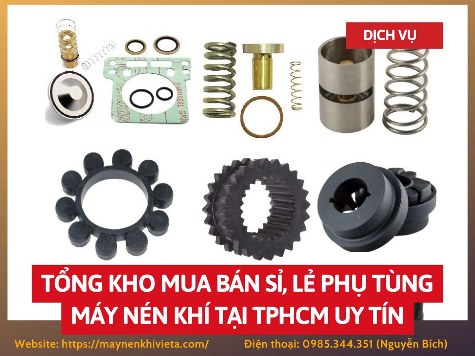 Tổng kho mua bán sỉ, lẻ phụ tùng máy nén khí tại TPHCM uy tín
