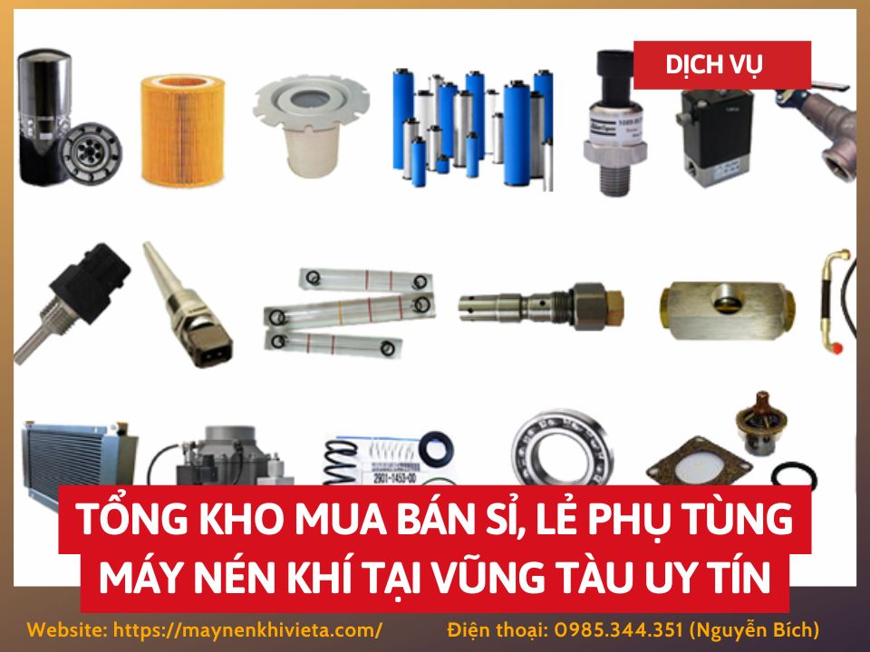 Tổng kho mua bán sỉ, lẻ phụ tùng máy nén khí tại Vũng Tàu uy tín