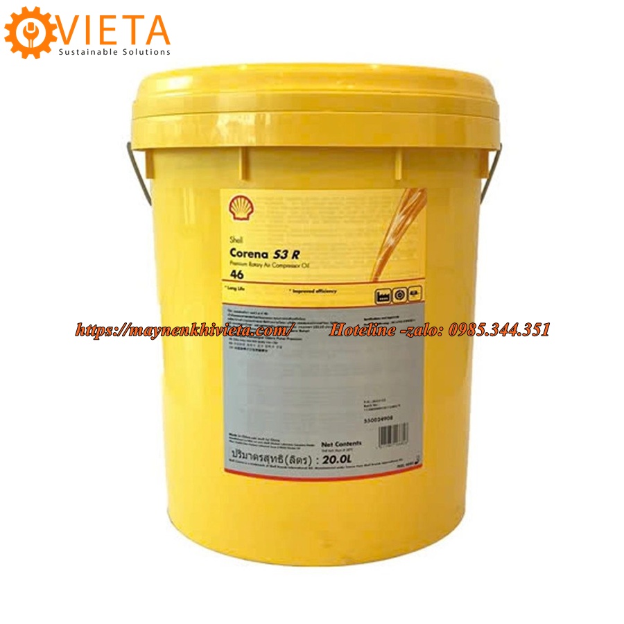 Dầu máy nén khí Shell Corena S3 R46 Dầu máy nén khí Shell Corena S3 R46