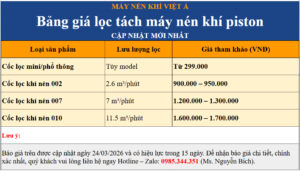 giá lọc tách máy nén khí pison